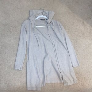 Beige Cardigan with Hood